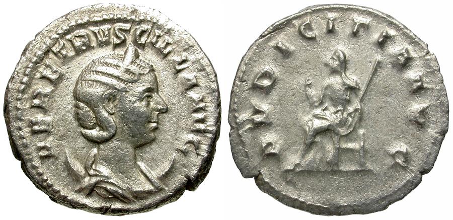 Marc Breitsprecher - Lot Info: Herennia Etruscilla (AD 249-251) AR ...